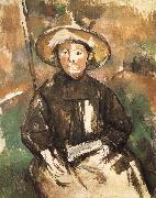 Paul Cezanne children wearing straw hat oil on canvas